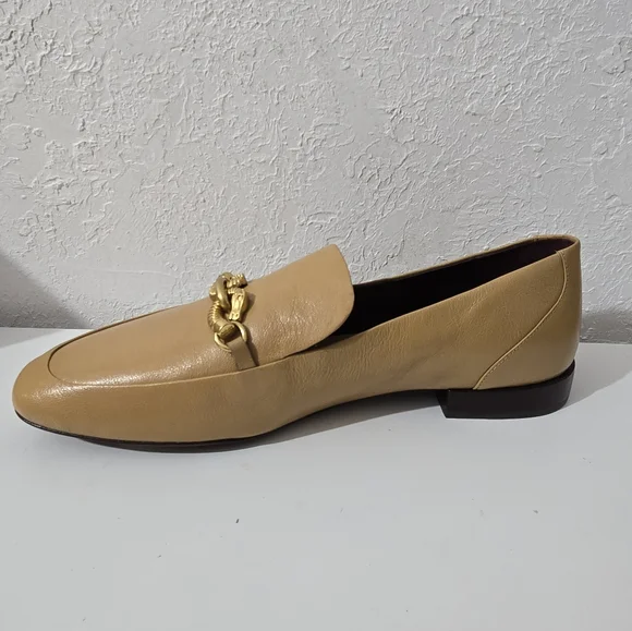 Tory Burch Jessa Loafer Ginger Shortbread Gold Dragon Slip On Flats Women's 10.5 - Picture 4 of 14